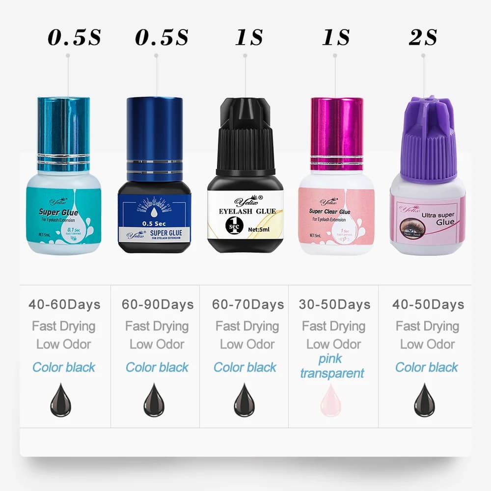 Cola Profissional para Extensão de Cílios 5ml Kit com 3 Unidades