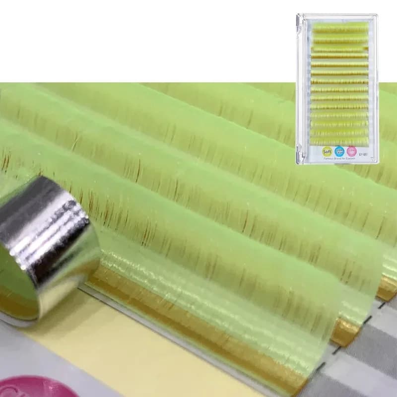 Extensões de Cílios Easy Fan Coloridos Vermelho Verde Azul Roxo