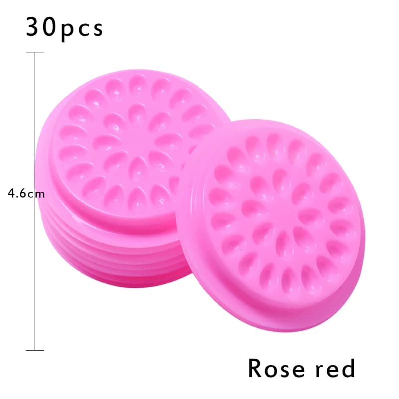 Porta Cola Plástico em Formato de Flor para Extensões de Cílios