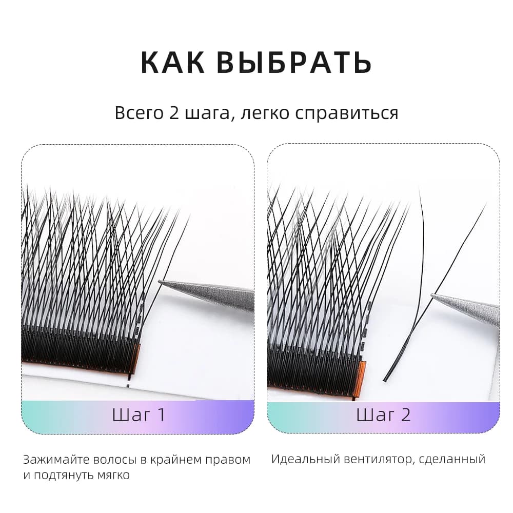 Extensões de Cílios Y 2D, 5 Caixas, Rede Mesh de Alta Densidade