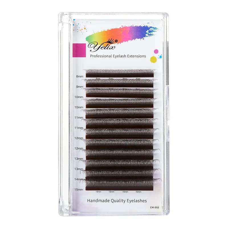 Extensões de Cílios Marrons Pré-Montados em Fan 2D-5D Formato W