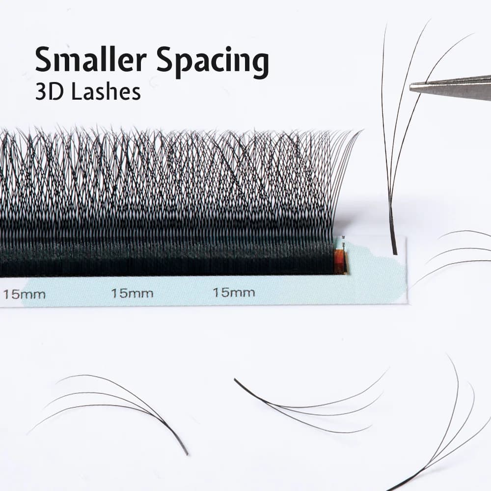 Extensões de Volume Prontas 3D W Shape com Espaçamento Menor