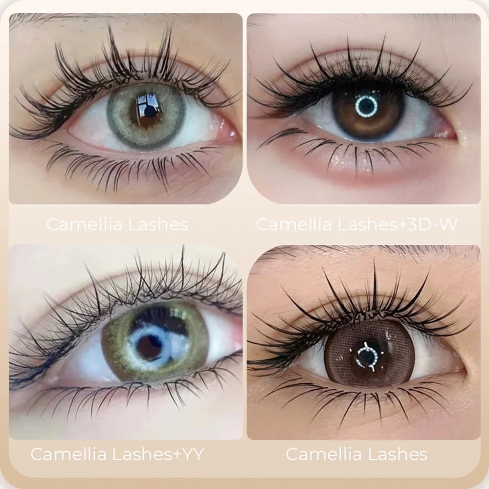 Extensões de Cílios Individuais Camellia Bloom com Adesivo
