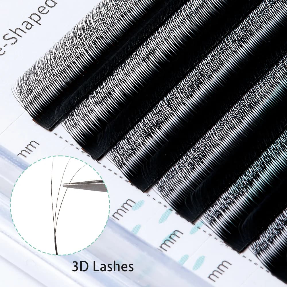 Extensões de Volume Prontas 3D W Shape com Espaçamento Menor