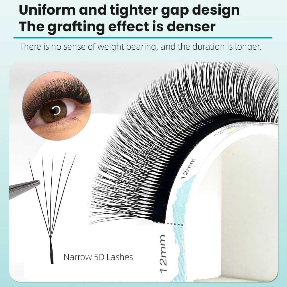 Cílios Volume Leque Pequeno V Shape Estreito 3D/4D/5D W