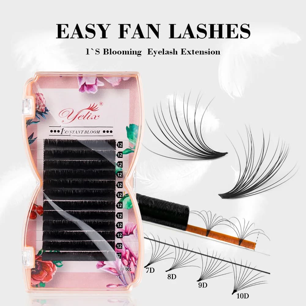 Easy Fan Mega Volume Extensões de Cílios, 0.03/0.05mm