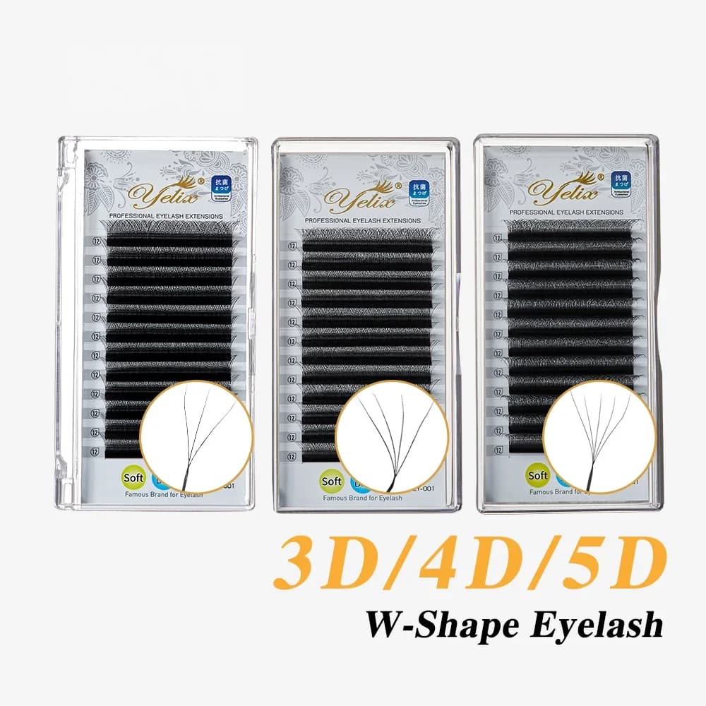 Cílios Volume Pré-Fabricados YY e W Shape 3D/4D/5D