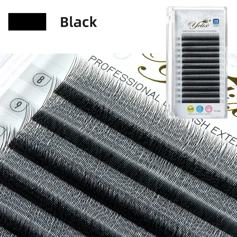 Cílios Postiços Premium Auto Fan 2D Formato Y - Marrom Escuro