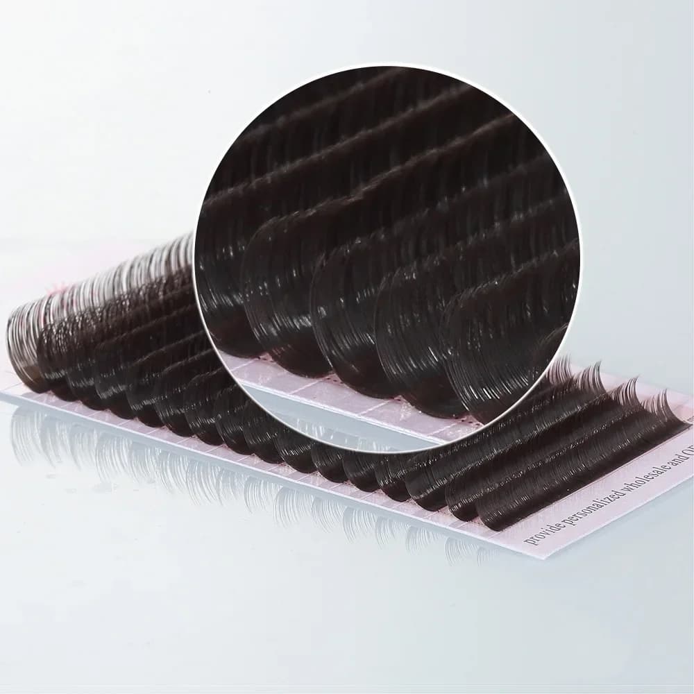 Extensões de Cílios Individuais Castanho Escuro 0.07mm Mix 7-15mm