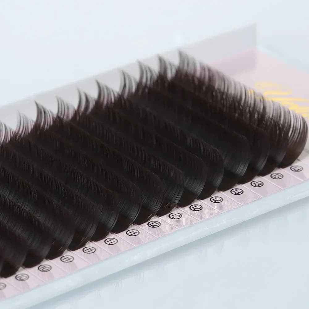 Extensões de Cílios Individuais Castanho Escuro 0.07mm Mix 7-15mm