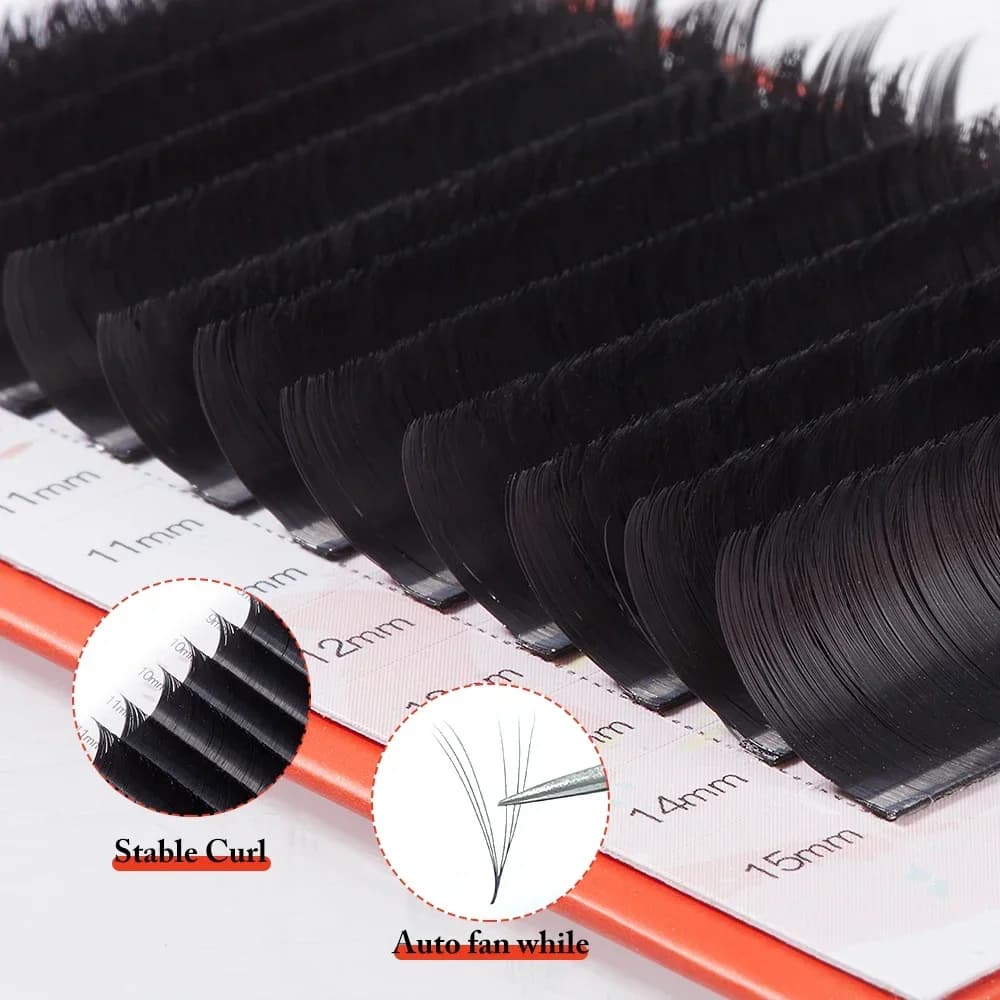 Cílios Mega Volume V Shape Auto Fan Alta Resistência ao Calor