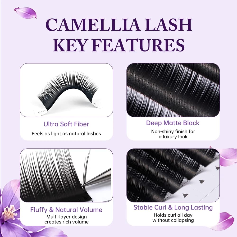 Extensões de Volume Camellia Suaves Naturais